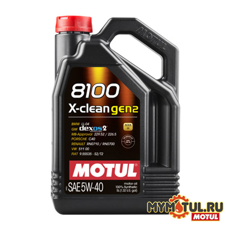 MOTUL 8100 X-clean GEN2 5W40 5л