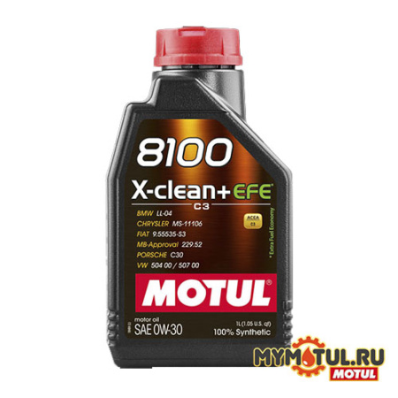 MOTUL 8100 X-clean+ EFE 0W30 1л